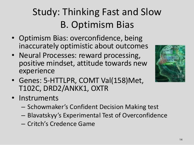 optimism bias definition optimism bias definition