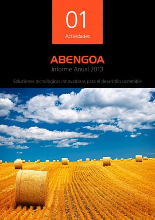 Informe Anual 2013
ABENGOA
Soluciones tecnológicas innovadoras para el desarrollo sostenible
01Actividades
 