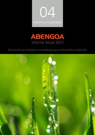 Informe Anual 2013
ABENGOA
Soluciones tecnológicas innovadoras para el desarrollo sostenible
04Gobierno Corporativo
 
