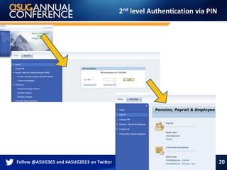 2nd level Authentication via PIN
20
 