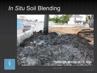 In Situ Soil Blending




                  Thorough Mixing to 15’ BGL

                                     © AcuityES 2013
 