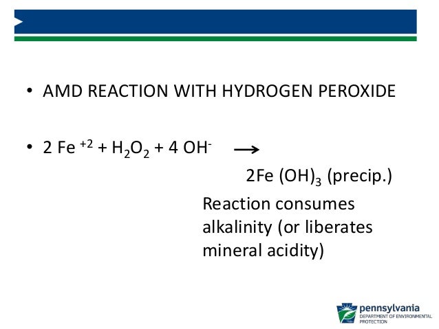 Hydrogen Peroxide Review Of Its Role As Part Of A Mine Drainage Trea