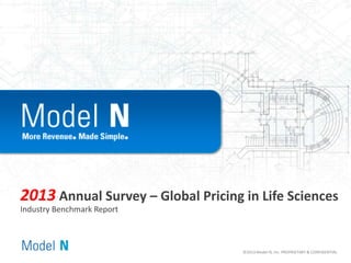 2013 Annual Survey – Global Pricing in Life Sciences
Industry Benchmark Report

©2013 Model N, Inc. PROPRIETARY & CONFIDENTIAL

 