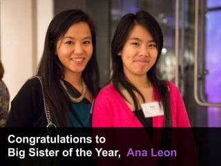Congratulations to
Big Sister of the Year, Ana Leon
 