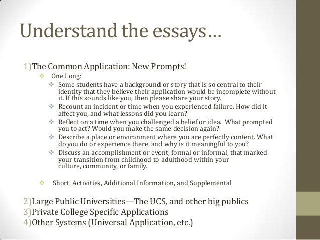 Common application essay prompt 1