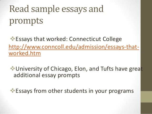 Essays that worked