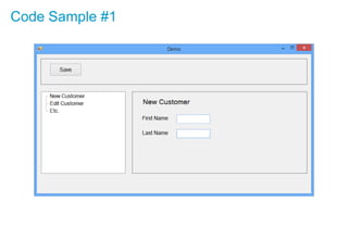 Code Sample #1
 