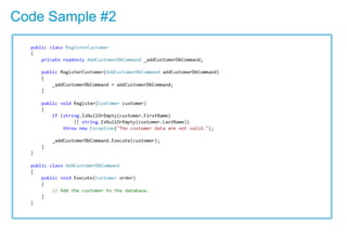 Code Sample #2
 