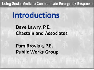 Using Social Media to Communicate Emergency Response