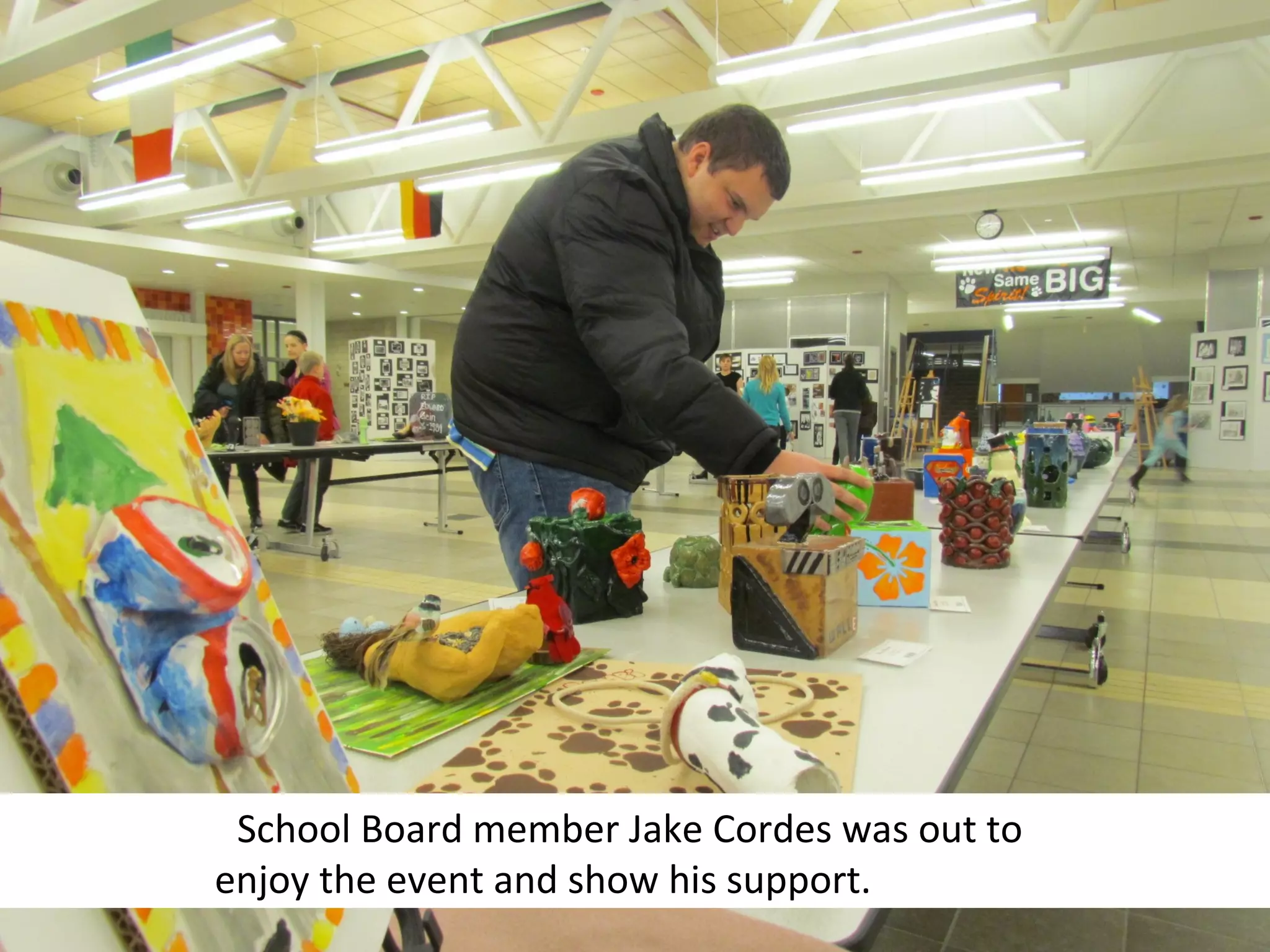 School Board member Jake Cordes was out to
enjoy the event and show his support.