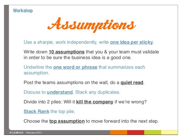 Types of assumptions in research picture