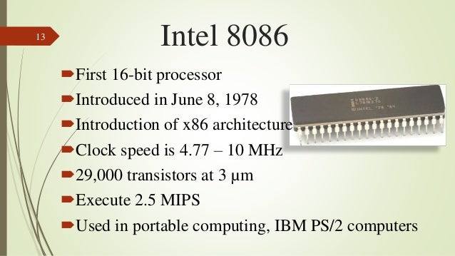 Evolution of Intel Processors