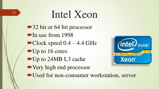 Evolution of Intel Processors