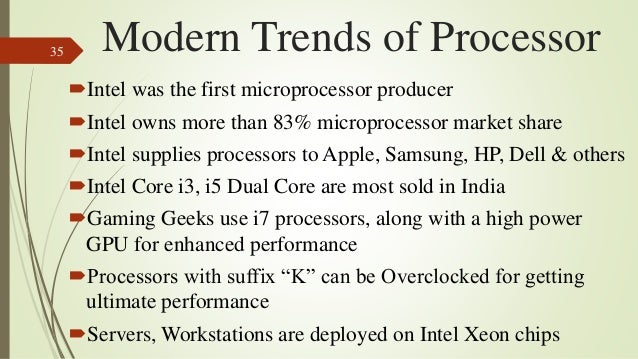 Evolution of Intel Processors