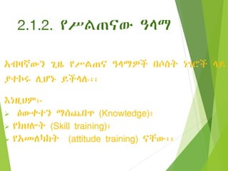 2013 berhanu training need assessment presentationi