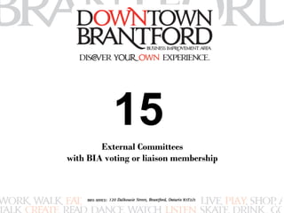 15 
External Committees 
with BIA voting or liaison membership 
 