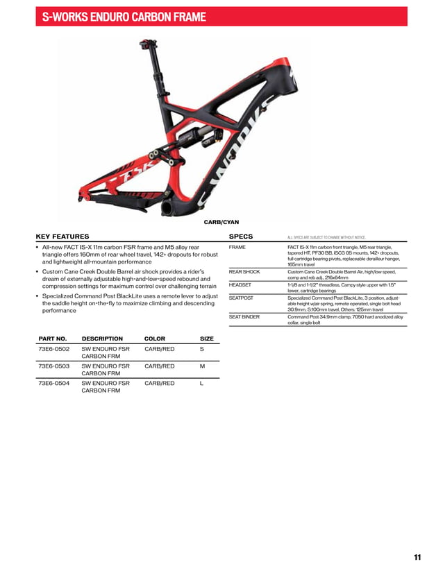 specialized bike parts catalog