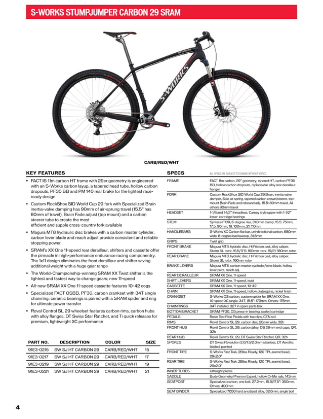 specialized bike parts catalog