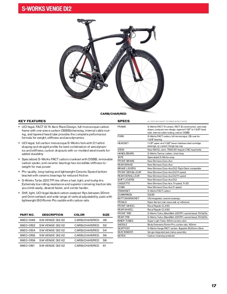 specialized bike parts catalog