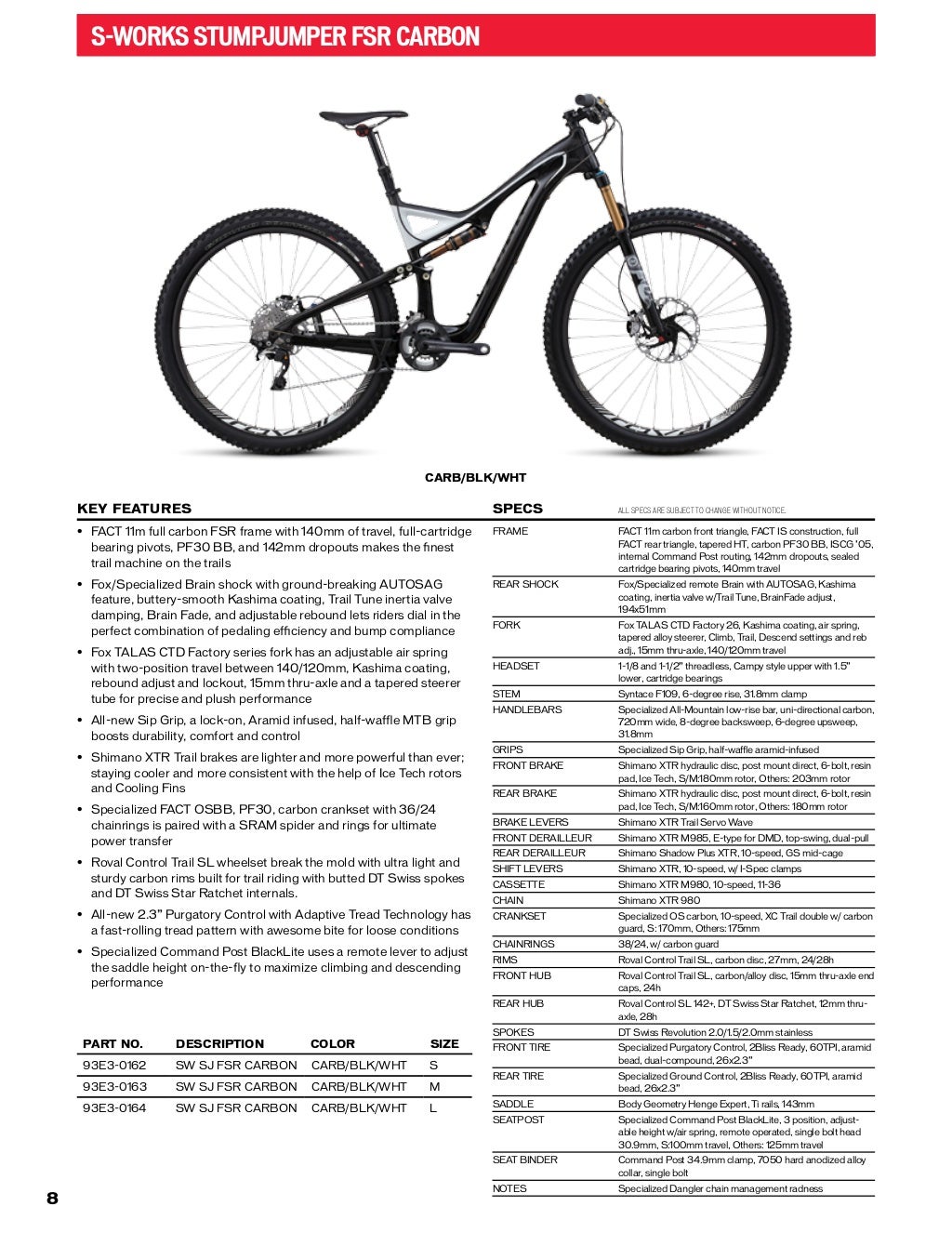 specialized bike parts catalog