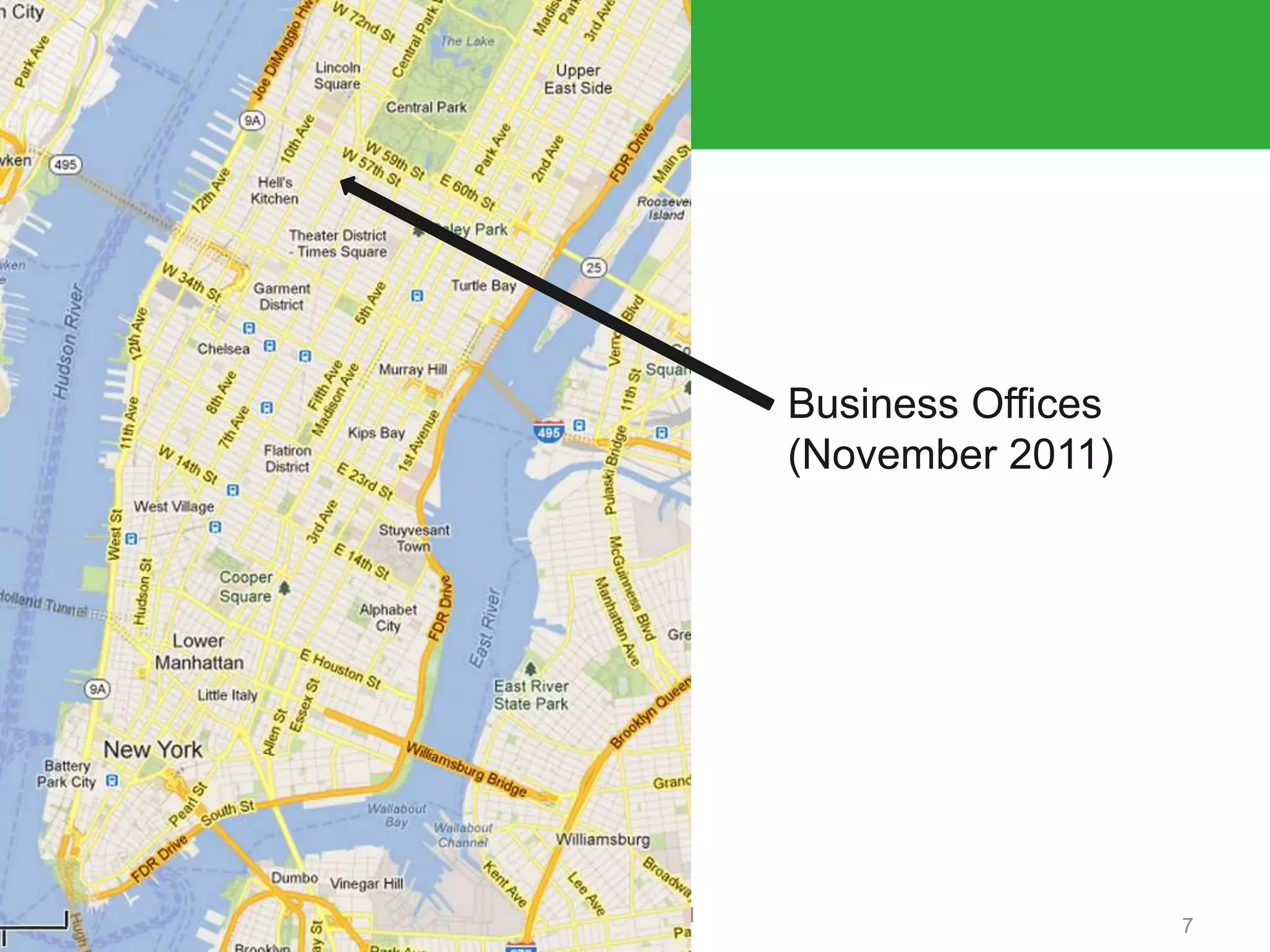 © 2013 New York Genome Center 7
Bio-IT World
Business Offices
(November 2011)
 
