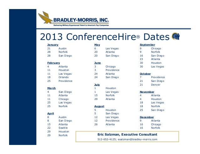 2013 bmi conferencehire schedule bmi schedule