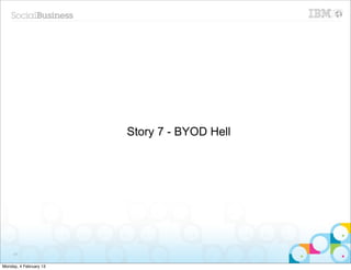 Story 7 - BYOD Hell




     61


Monday, 4 February 13
 