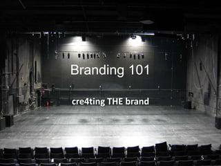 Branding 101
cre4ting THE brand
S
 