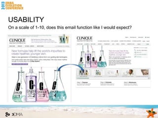 USABILITY
On a scale of 1-10, does this email function like I would expect?
 