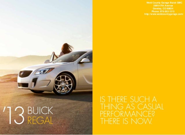 2013 Buick Regal Brochure Greeley Buick Dealer