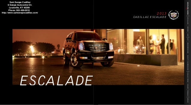 2013 Cadillac Escalade Brochure Ky Louisville Cadillac Dealer