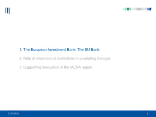 2013 cambridge eib support to innovation in the mena region,joyce ...