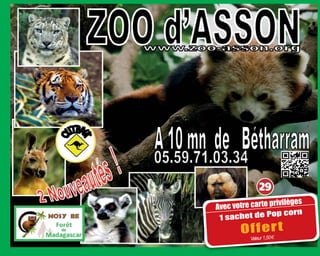 Avec votre carte privilèges
1 sachet de Pop corn
Offert
Valeur 1,50m
29
 