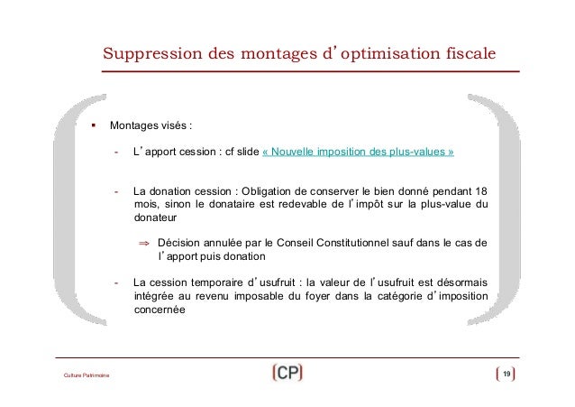 Contribution salariale stock options 2012