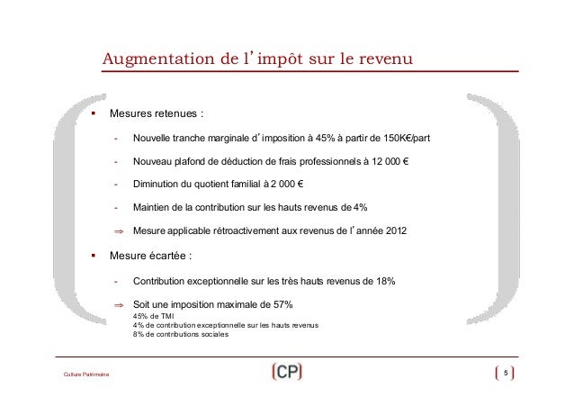 Imposition plus value d'acquisition stock options