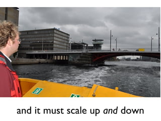 and it must scale up and down
 