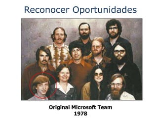 Reconocer Oportunidades

Original Microsoft Team
1978

 