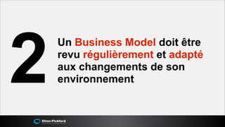 2

Un Business Model doit être
revu régulièrement et adapté
aux changements de son
environnement

 