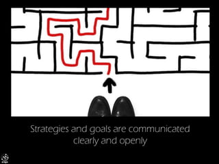 Strategies and goals are communicated clearly and openly  