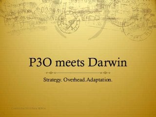 P3O meets Darwin
                          Strategy. Overhead.Adaptation.




Creative Inn 2013 Petra RONA
 