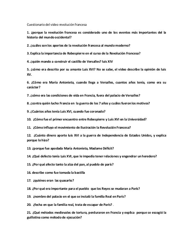 preguntas revolucion francesa 2013 cuestionario r f preguntas revolucion francesa 2013 cuestionario r f