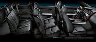 Even bigger on convenience.

In keeping up with life’s daily challenges, little things make a difference. The Mazda CX-9 has more volume behind its first and second rows,
and more second- and third-row legroom, than Honda Pilot, Toyota Highlander and Acura MDX. We added two third-row storage bins that are
big enough to hold electronic games and controllers for the kids (and adults). And we also left room for eight cup holders and four one-liter
bottle holders. With such a thoughtfully designed interior, it’s easy to make it easy on everyone.

Mazda CX-9 Grand Touring interior shown in black leather with Technology Package

 