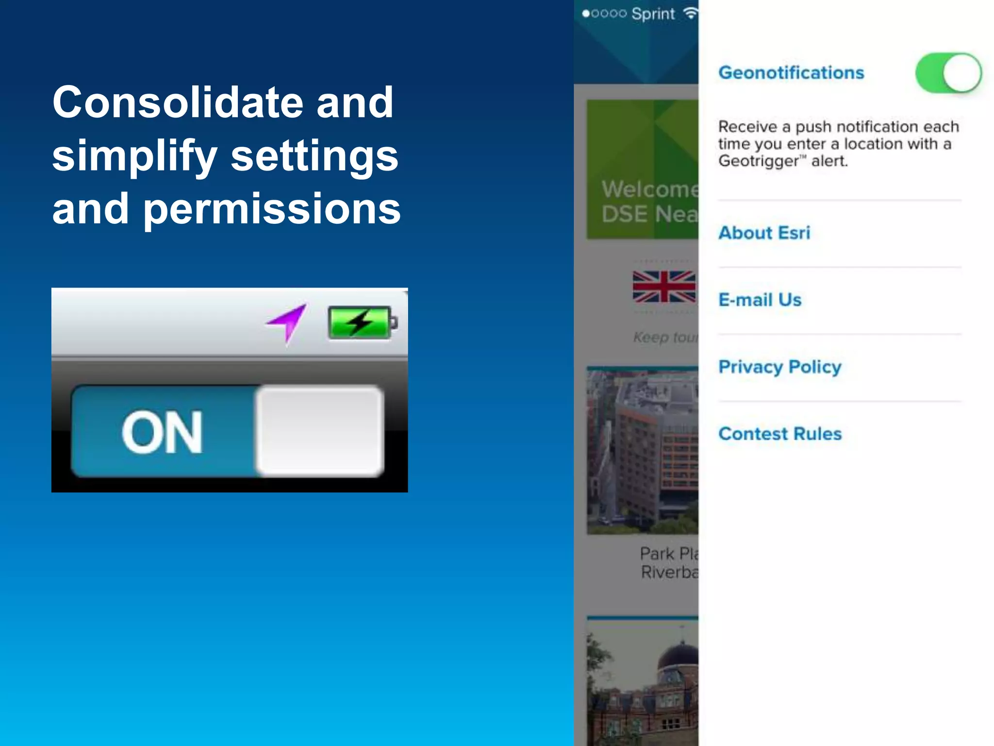 Consolidate and
simplify settings
and permissions

 