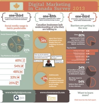 2013 Digital Marketing in Canada Research Report Slide 1