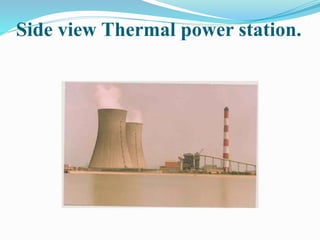 Side view Thermal power station. 
 