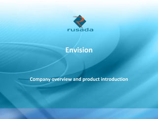Envision

Company overview and product introduction

 