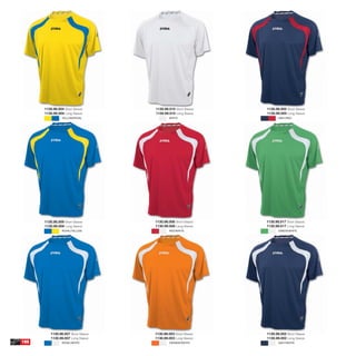 1130.98.004 Short Sleeve      1130.98.010 Short Sleeve   1130.98.005 Short Sleeve
      1130.99.004 Long Sleeve       1130.99.010 Long Sleeve    1130.99.005 Long Sleeve
                 YELLOW/ROYAL               WHITE                     NAVY/RED




      1130.98.009 Short Sleeve      1130.98.006 Short Sleeve   1130.98.017 Short Sleeve
      1130.99.009 Long Sleeve       1130.99.006 Long Sleeve    1130.99.017 Long Sleeve
                 ROYAL/YELLOW               RED/WHITE                 GREEN/WHITE




         1130.98.007 Short Sleeve   1130.98.003 Short Sleeve   1130.98.002 Short Sleeve
         1130.99.007 Long Sleeve    1130.99.003 Long Sleeve    1130.99.002 Long Sleeve
180              ROYAL/WHITE                ORANGE/WHITE              NAVY/WHITE
 