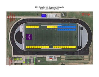 2013 Relay for Life Grapevine Colleyville
      Event Layout &Campsites
 