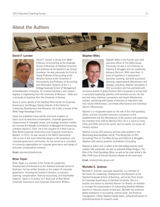 2013 Executive Coaching Survey from Stanford University and The Miles ...
