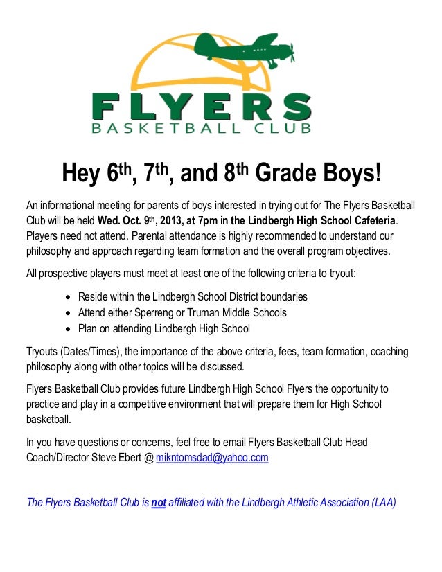 2013 fbc parent meeting parent meeting flyers